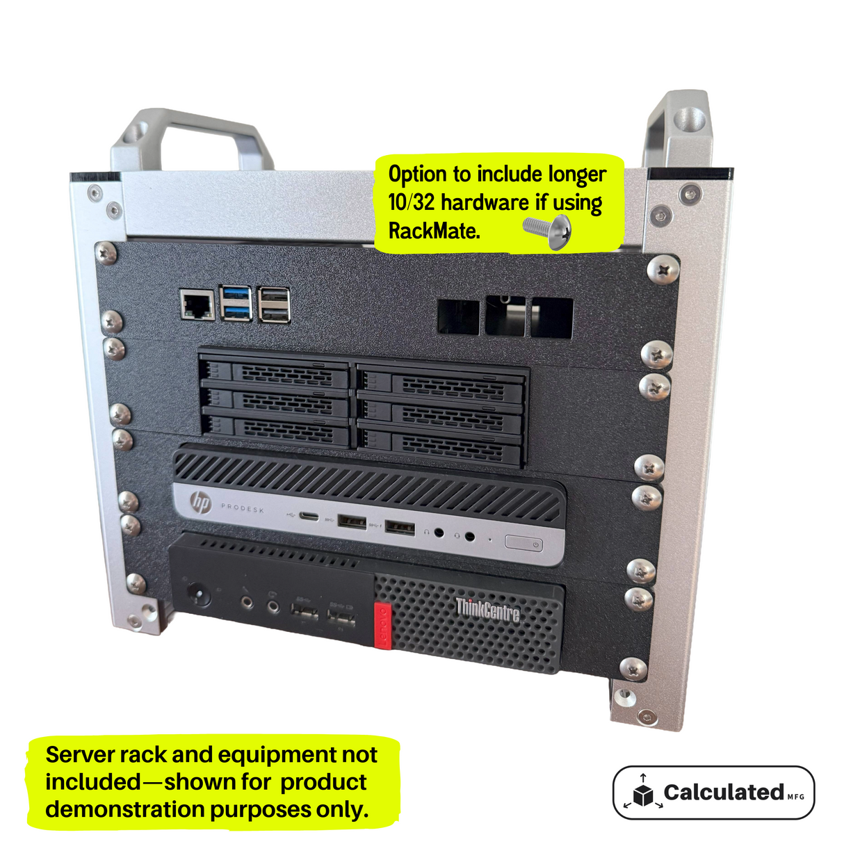 Raspberry Pi 5 Rack Mount | 10" 1U | PETG | Keystone Jack | Dual Pi or Single Pi works with M.2 Hat and active cooler