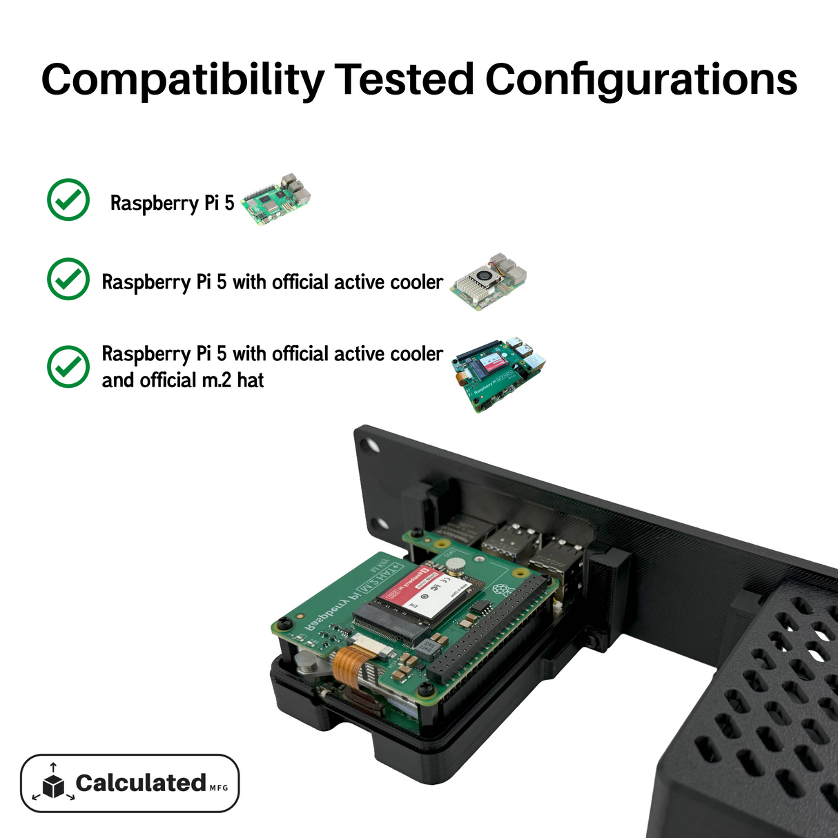 Raspberry Pi 5 Rack Mount | 10" 1U | PETG | Keystone Jack | Dual Pi or Single Pi works with M.2 Hat and active cooler