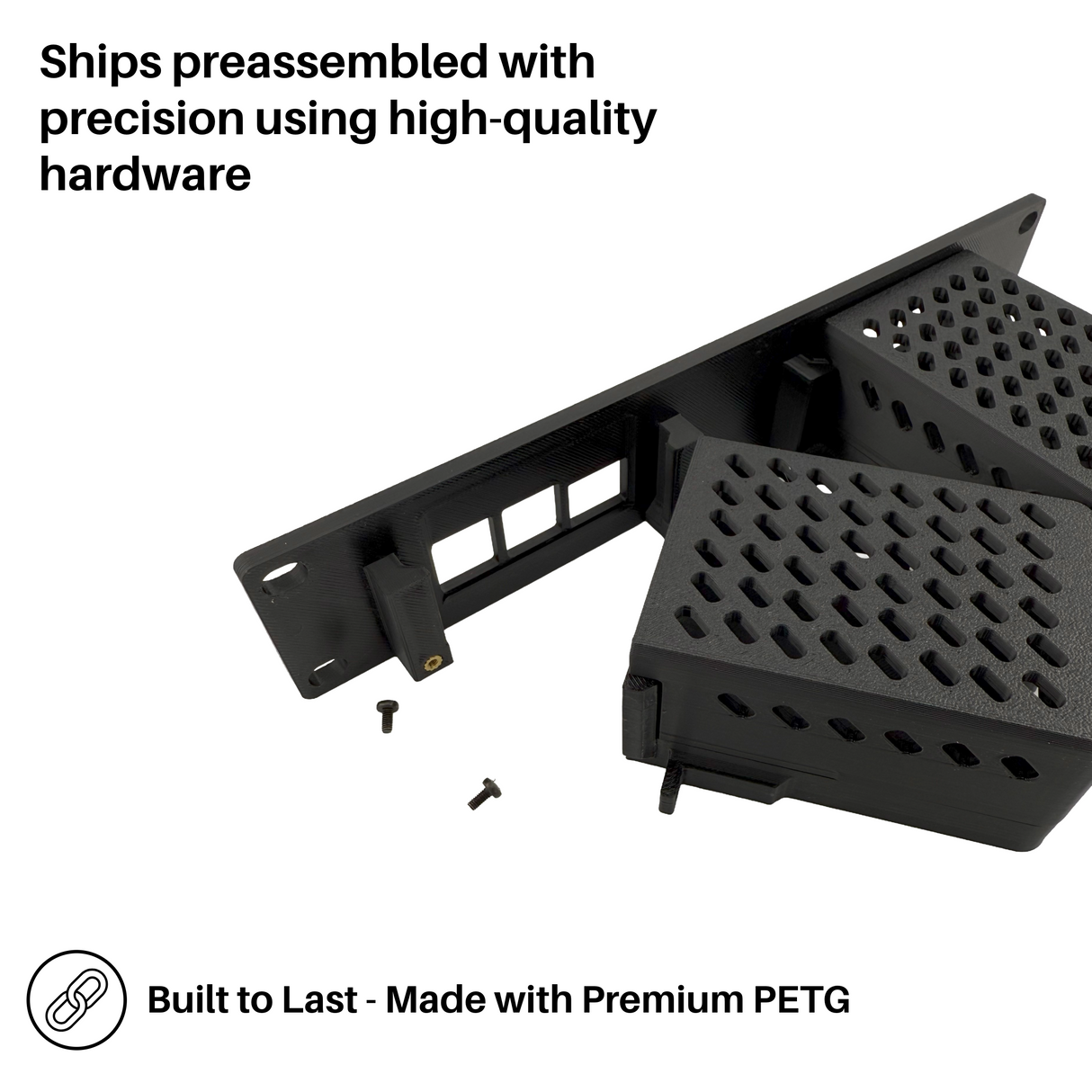 Raspberry Pi 5 Rack Mount | 10" 1U | PETG | Keystone Jack | Dual Pi or Single Pi works with M.2 Hat and active cooler