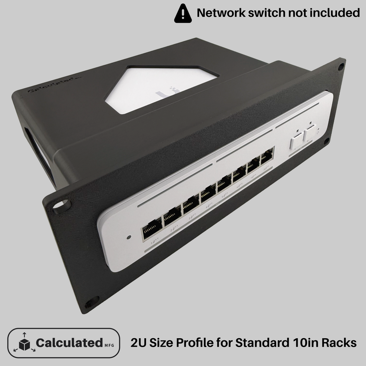 UniFi USW-Pro-XG-8-PoE | 2U Mount | PETG | Fits Standard 10” Racks | Optional 10/32 Hardware
