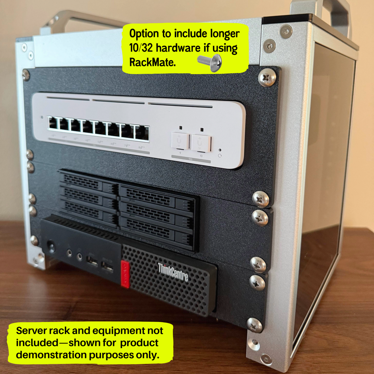 UniFi USW-Pro-XG-8-PoE | 2U Mount | PETG | Fits Standard 10” Racks | Optional 10/32 Hardware