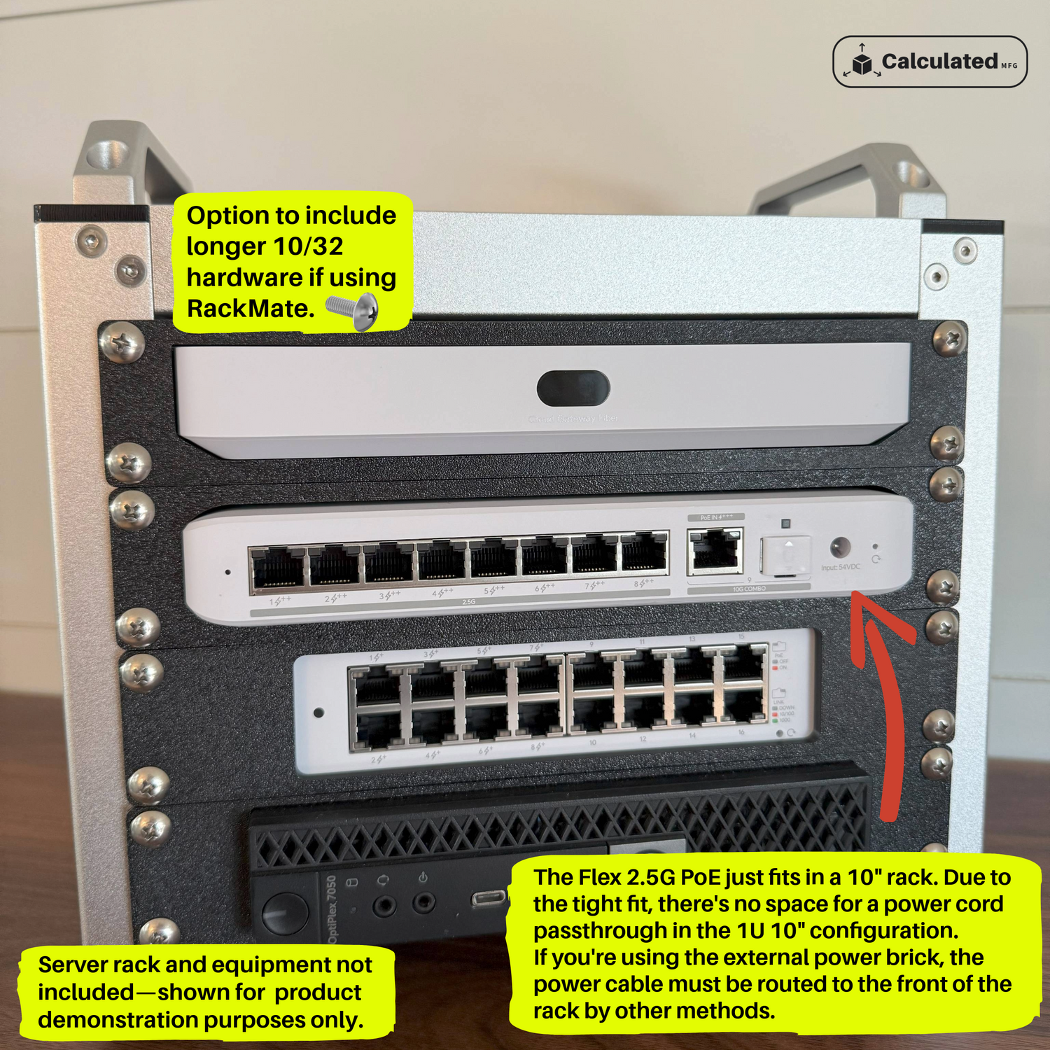 UniFi USW-Flex-2.5G-8-PoE or USW-Flex-2.5G - 8 | 1u Mount for Standard 10" Server Racks