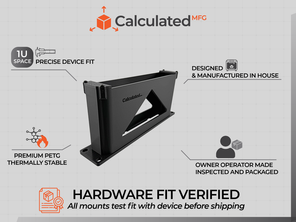 10in 1U Rack Mount fits UniFi USW-Flex-2.5G-8-PoE and USW-Flex-2.5G-8 | 1U Mount for Standard 10" Server Racks