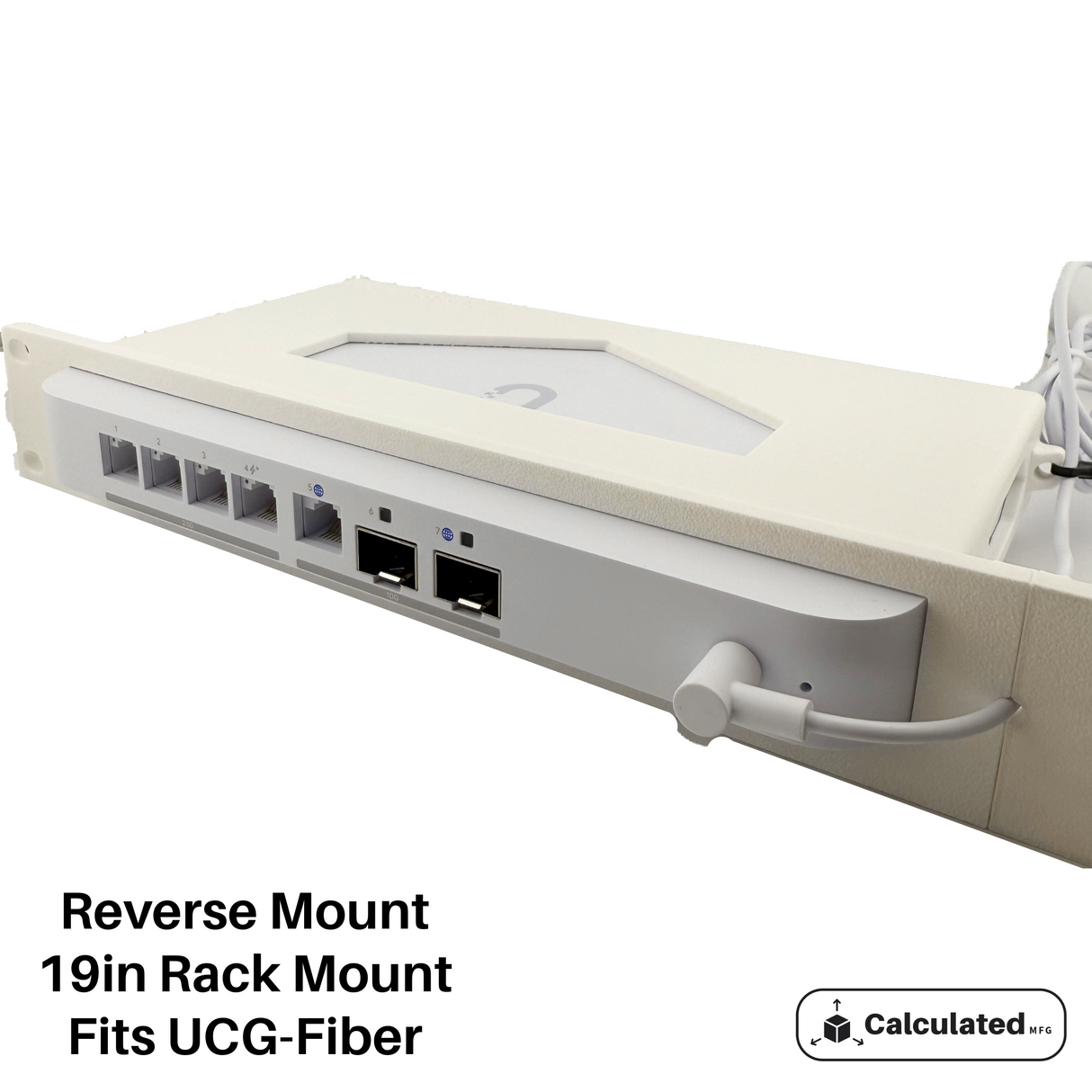 Unifi UCG Fiber 19" Rack Mount | Reverse Orientation Mount Port outward | 1U Mount for UniFi UCG Fiber