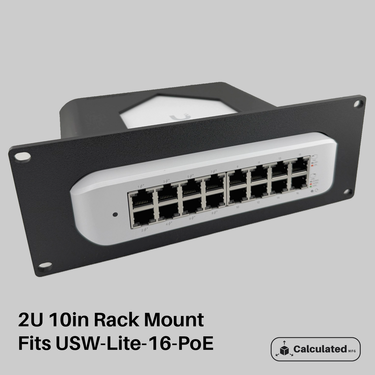 UniFi USW-Lite-16-PoE | 2U - Fits Standard 10" Server Racks
