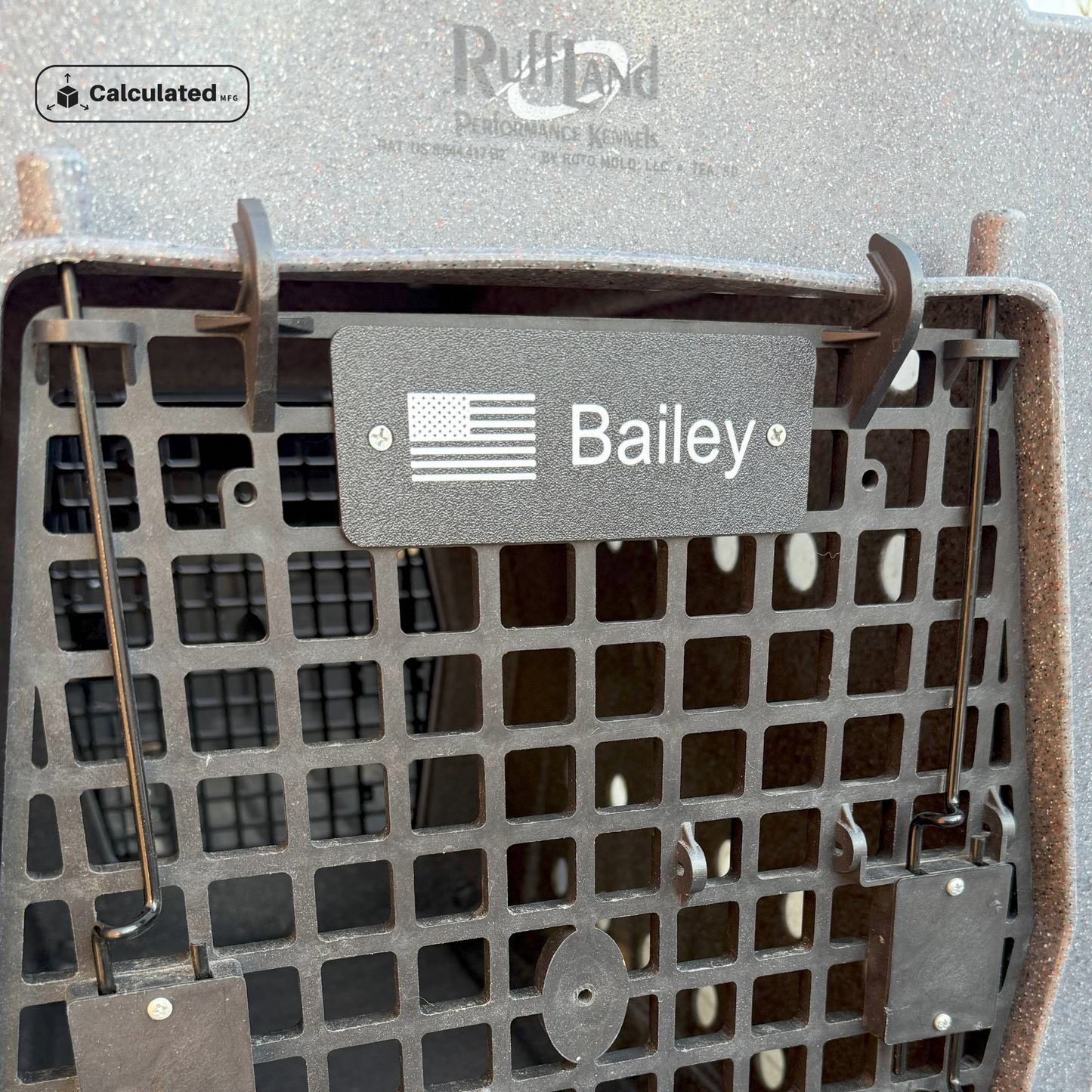 Custom Dog Name Tag for Kennel Crates | Durable PETG Design | Fits Ruffland Kennels | Personalize with Name & Icon