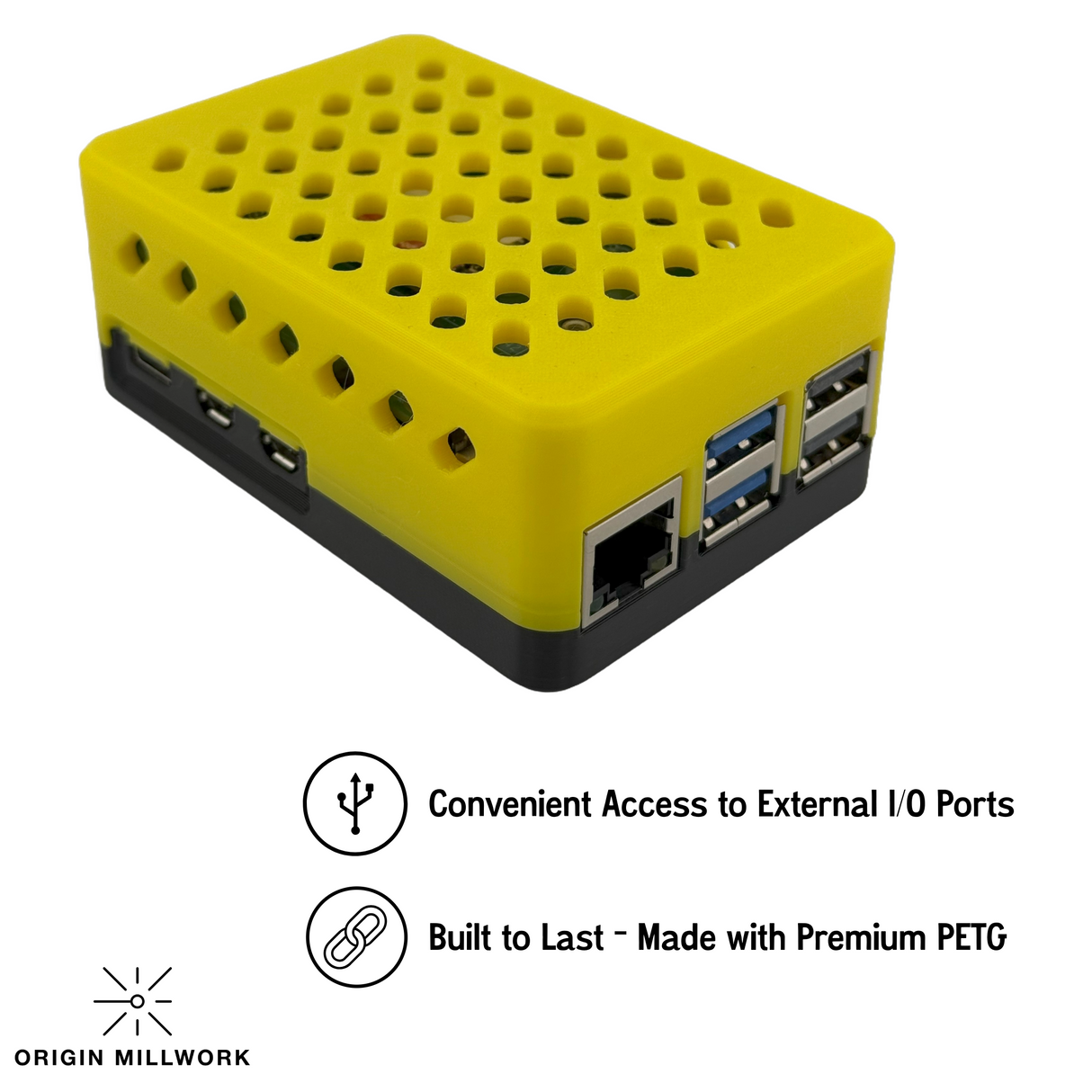 Raspberry Pi 5 Case | Compatible with Official Cooler & M.2 Hat | Raspberry Pi 5 Nvme M.2 ssd case