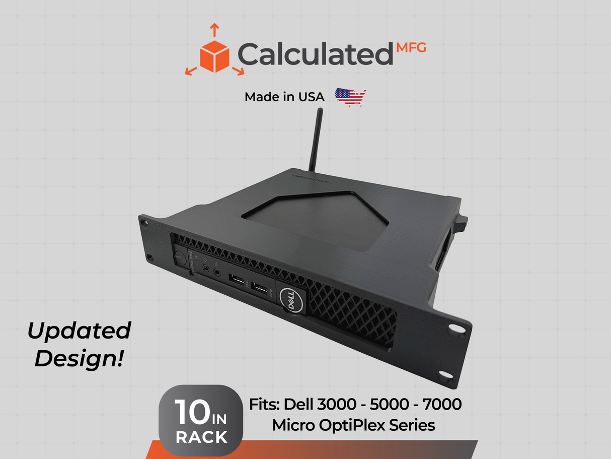 Dell Micro PC 1u Rack Mount for 10” Server Racks – Mount for Micro 3000, 5000, 7000 Series