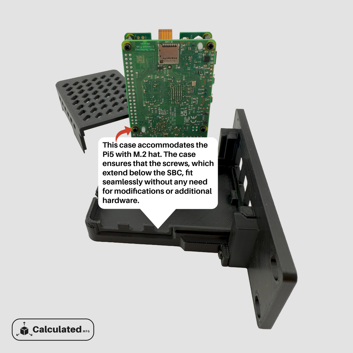 Raspberry Pi 5 Rack Mount Case | Half-Rack 1U Design | Compatible with Official Cooler & M.2 Hat