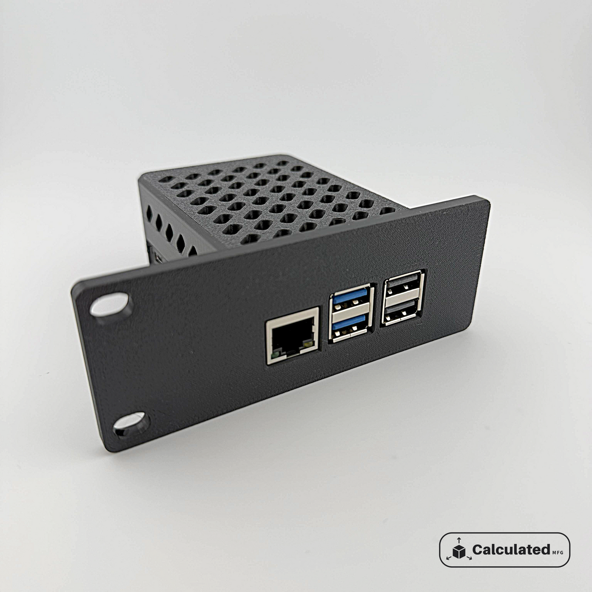 Raspberry Pi 5 Rack Mount Case | Half-Rack 1U Design | Compatible with Official Cooler & M.2 Hat