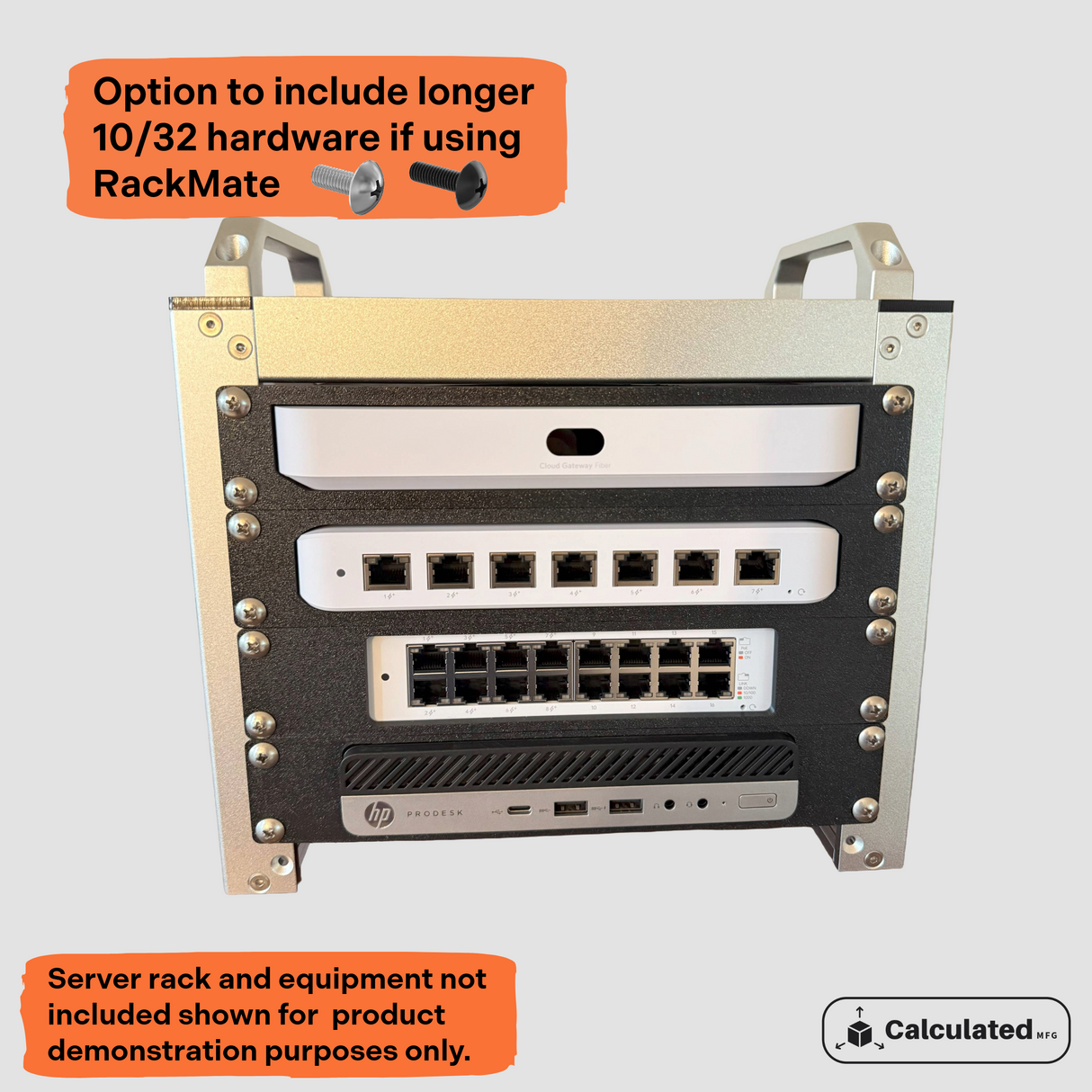 1U Rack Mount for HP ProDesk & EliteDesk Micro PCs (G3/G4/G5) | Fits 10” Server Racks