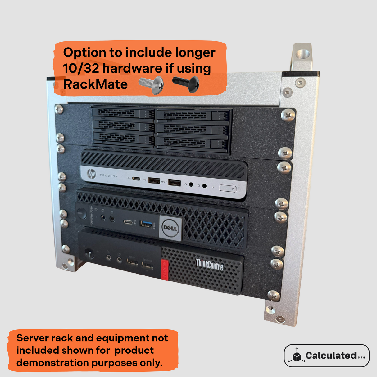 1U Rack Mount for HP ProDesk & EliteDesk Micro PCs (G3/G4/G5) | Fits 10” Server Racks