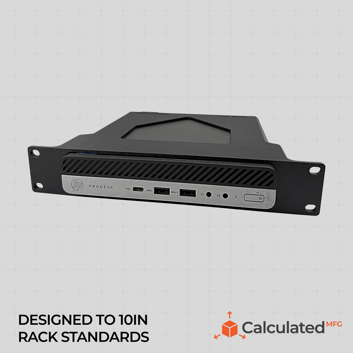 1U Rack Mount for HP ProDesk & EliteDesk Micro PCs (G3/G4/G5) | Fits 10” Server Racks