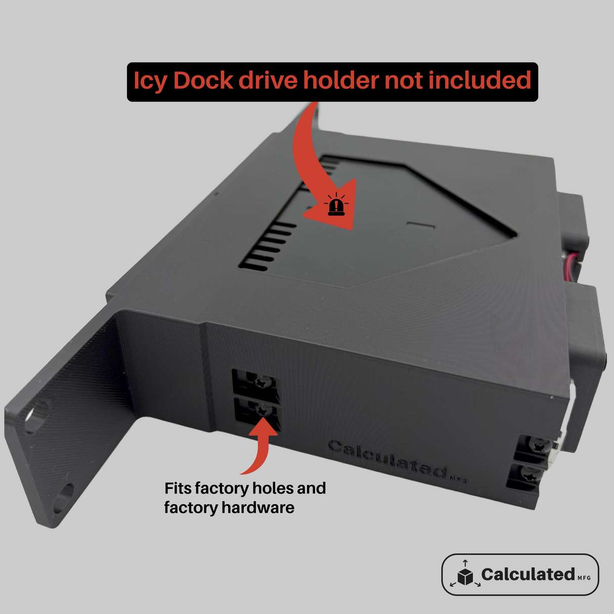 ICY Dock MB326SP-B | 3D Printed JBOD Enclosure Mount | PETG | Optional 10-32 Rack Hardware| Fits 10" Rack Mount