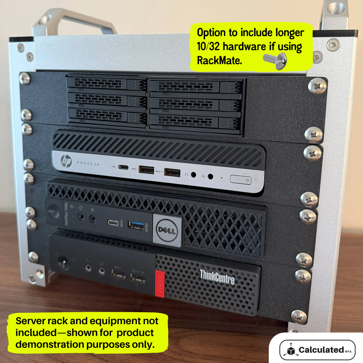 ICY Dock MB326SP-B | 3D Printed JBOD Enclosure Mount | PETG | Optional 10-32 Rack Hardware| Fits 10" Rack Mount