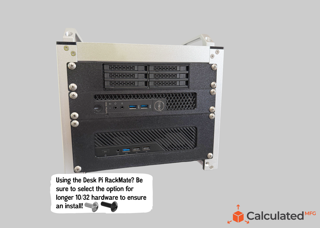 10 inch Rack Mount for ICY Dock MB326SP-B & MB038SP-B | 3D Printed JBOD Enclosure Bracket | PETG | Optional 10-32 Rack Screws