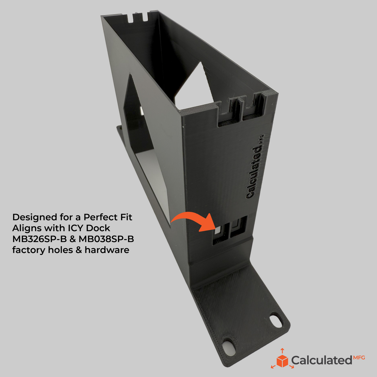 10 inch Rack Mount for ICY Dock MB326SP-B & MB038SP-B | 3D Printed JBOD Enclosure Bracket | PETG | Optional 10-32 Rack Screws