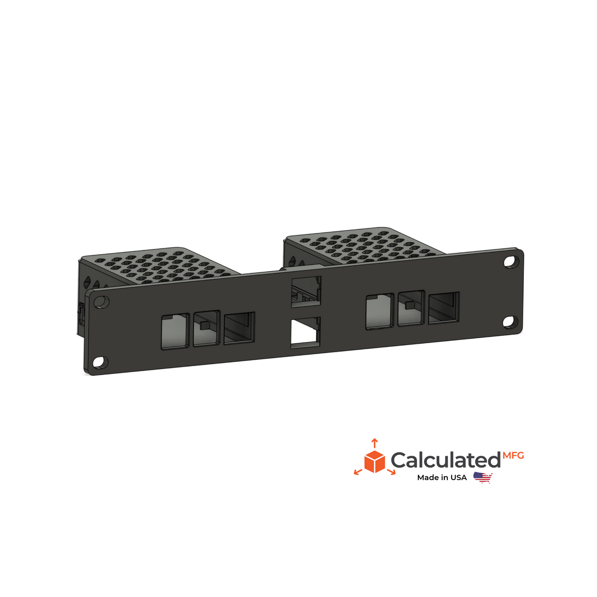 1U 10" / 10-inch Rack Mount for Raspberry Pi 4 Model B | Dual or Single Pi | Keystone Jack Options