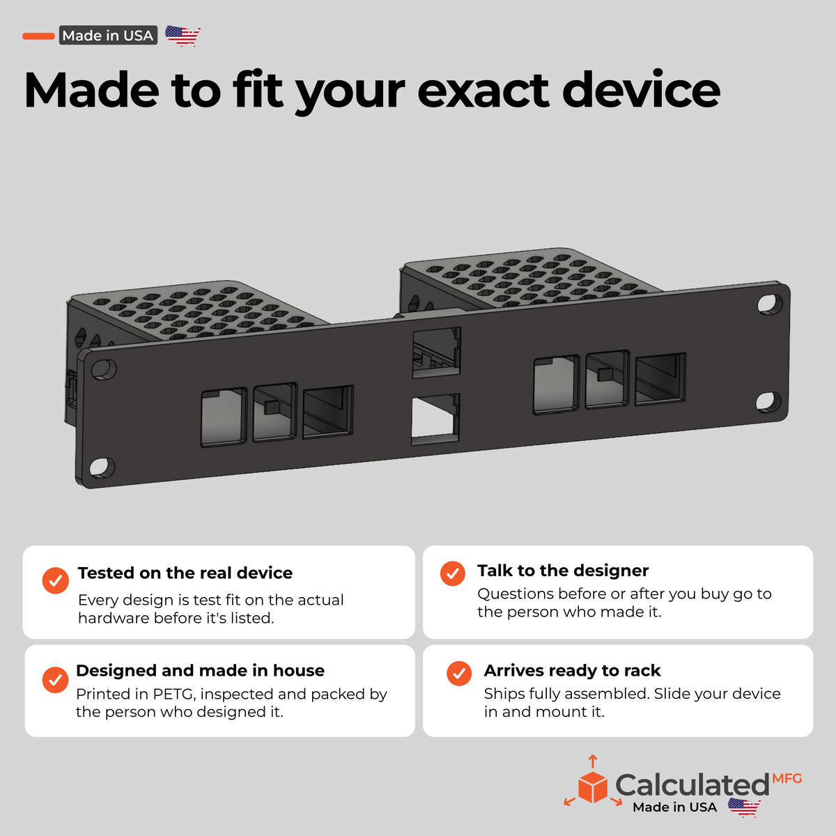 1U 10" / 10-inch Rack Mount for Raspberry Pi 4 Model B | Dual or Single Pi | Keystone Jack Options