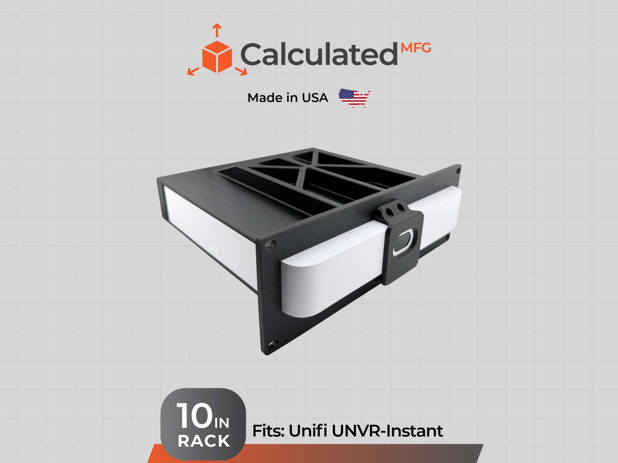 Tamper Resistant 10" Rack Mount fits UniFi UNVR-Instant - 2U Design