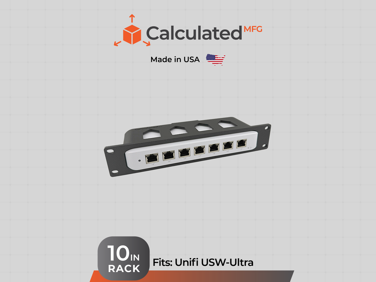 UniFi USW-Ultra | 10" Rack Mount 1U | Network Switch Holder