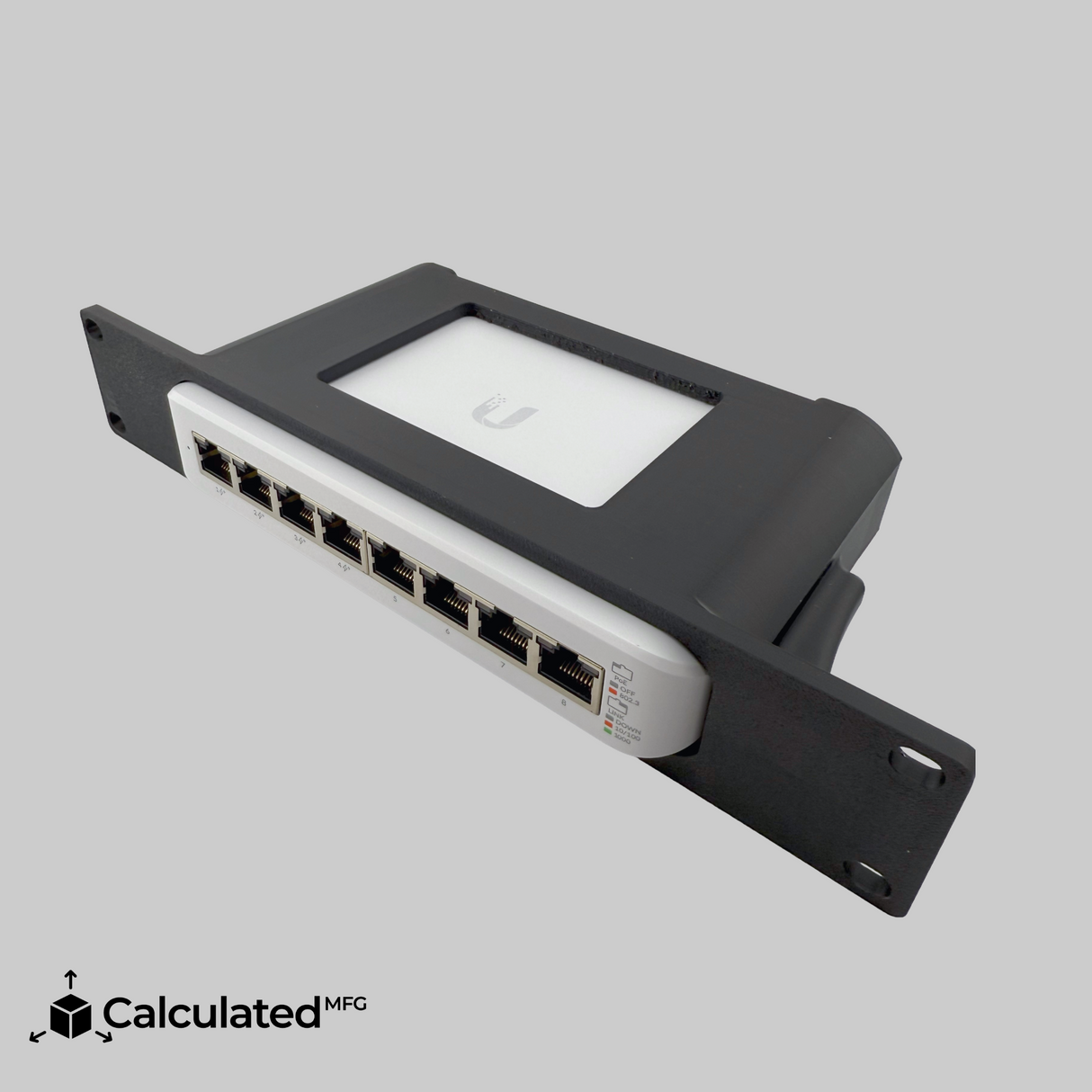 UniFi USW-Lite-8-POE – Secure 1U Network Switch Holder | 10in Server Racks & Deskpi Rackmate