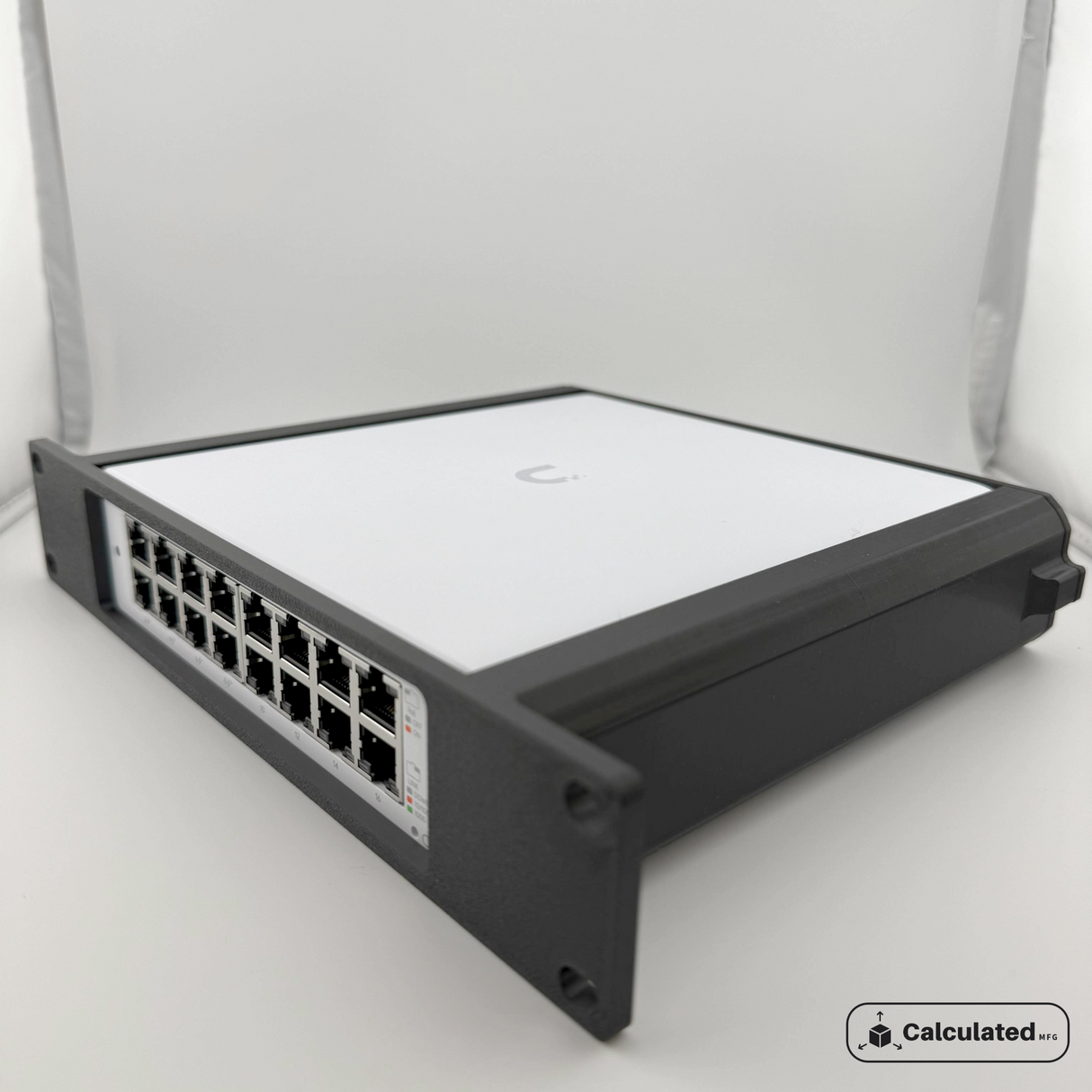UniFi USW-Lite-16-PoE | PETG Mount w/ Brass Inserts | Fits Standard 10" Server Racks 1U