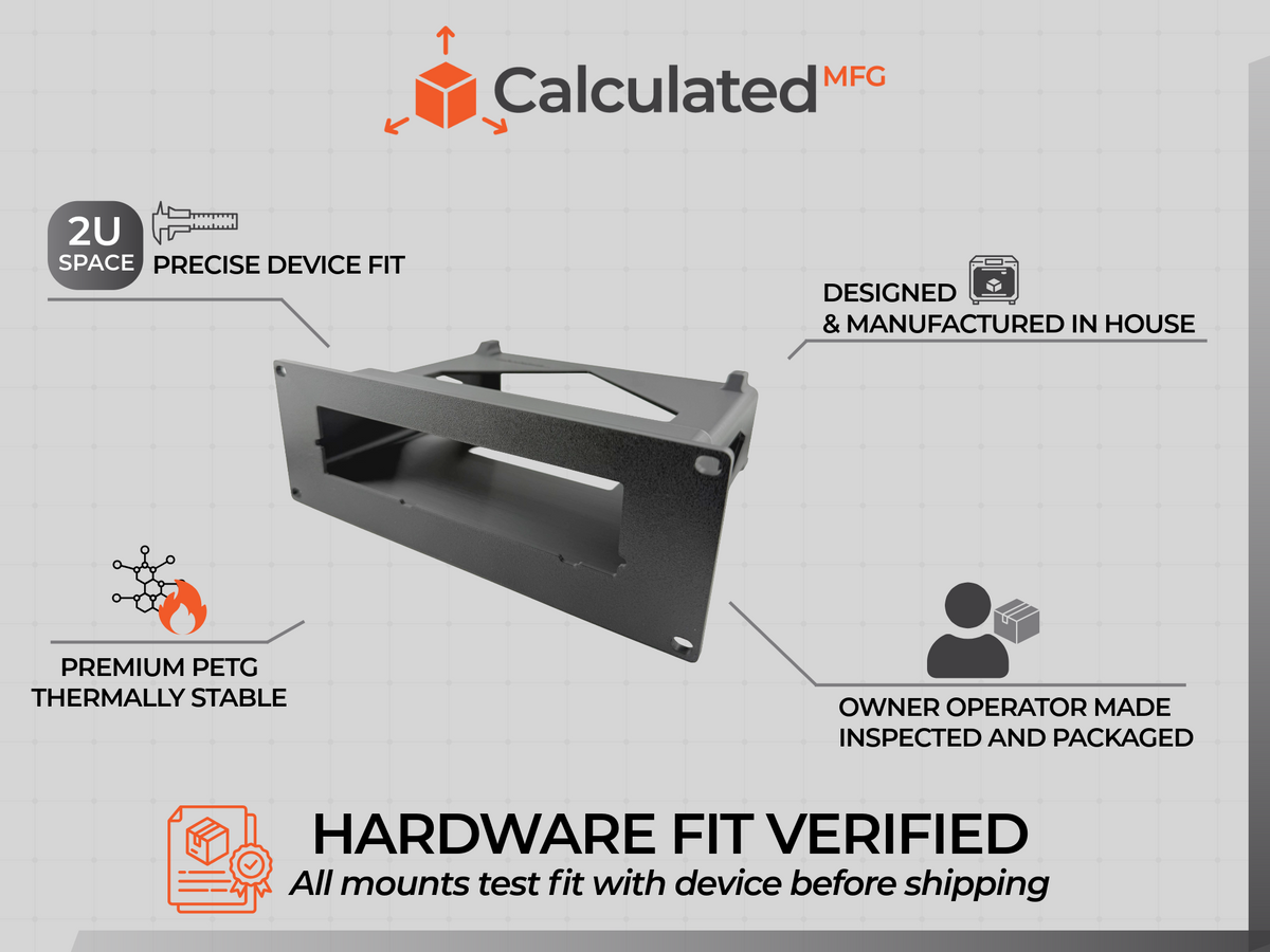 UniFi USW-Pro-XG-8-PoE | 2U Mount | PETG | Fits Standard 10” Racks | Optional 10/32 Hardware