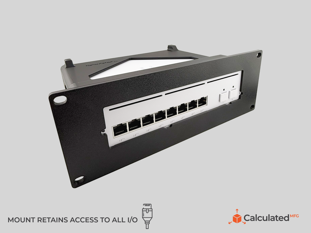 UniFi USW-Pro-XG-8-PoE | 2U Mount | PETG | Fits Standard 10” Racks | Optional 10/32 Hardware
