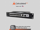 10in 1U Rack Mount fits UniFi USW-Flex-2.5G-8-PoE and USW-Flex-2.5G-8 | 1U Mount for Standard 10" Server Racks