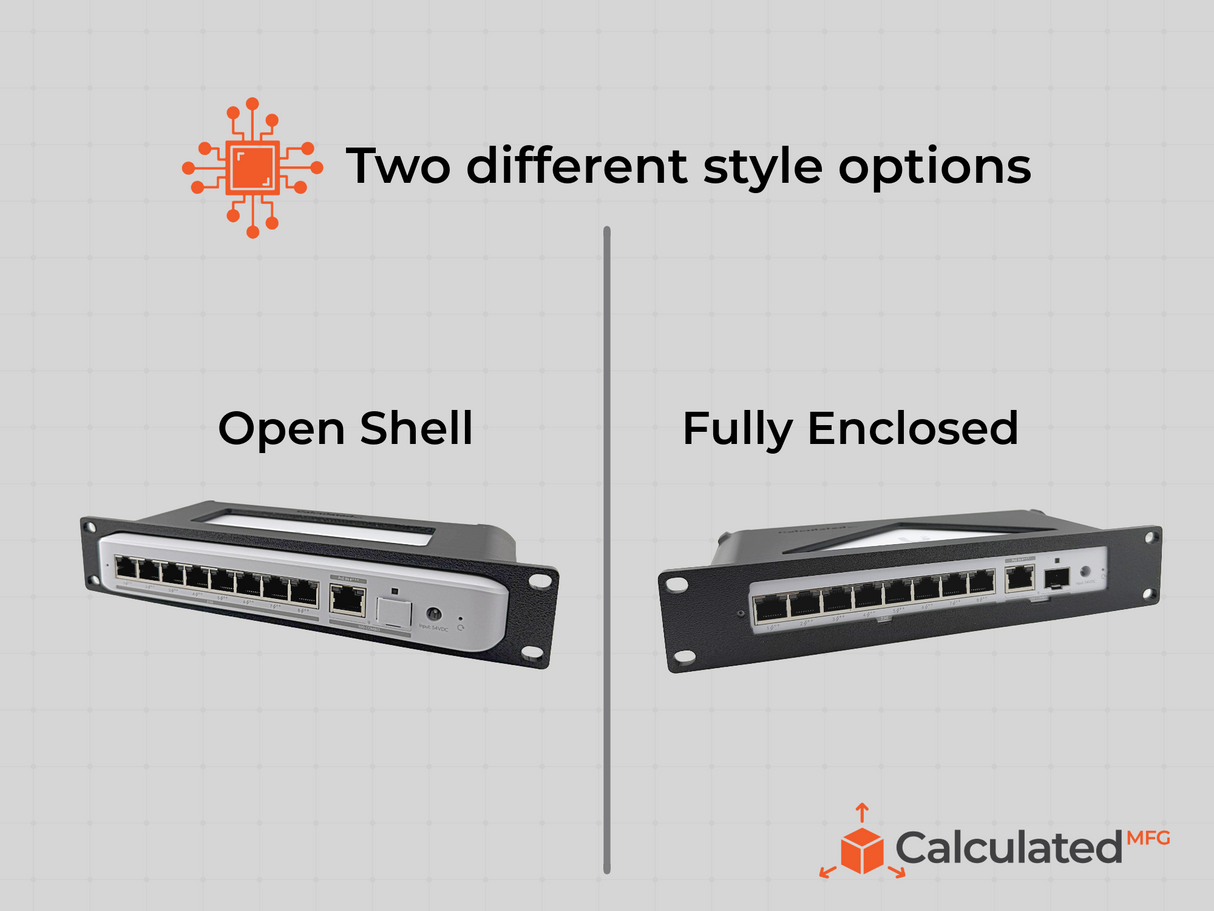 10in 1U Rack Mount fits UniFi USW-Flex-2.5G-8-PoE and USW-Flex-2.5G-8 | 1U Mount for Standard 10" Server Racks