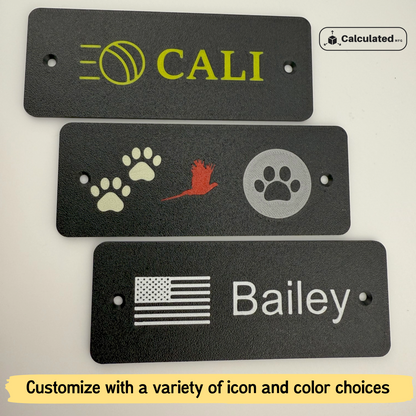 Custom Dog Name Tag for Kennel Crates | Durable PETG Design | Fits Ruffland Kennels | Personalize with Name & Icon