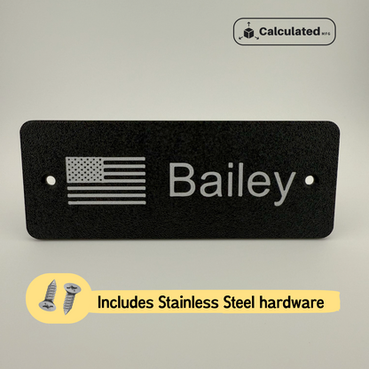 Custom Dog Name Tag for Kennel Crates | Durable PETG Design | Fits Ruffland Kennels | Personalize with Name & Icon