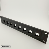 1U 7 or 8-Port Keystone Jack Patch Panel | 10" Server Rack