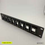 1U 7 or 8-Port Keystone Jack Patch Panel | 10" Server Rack