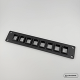 1U 7 or 8-Port Keystone Jack Patch Panel | 10" Server Rack