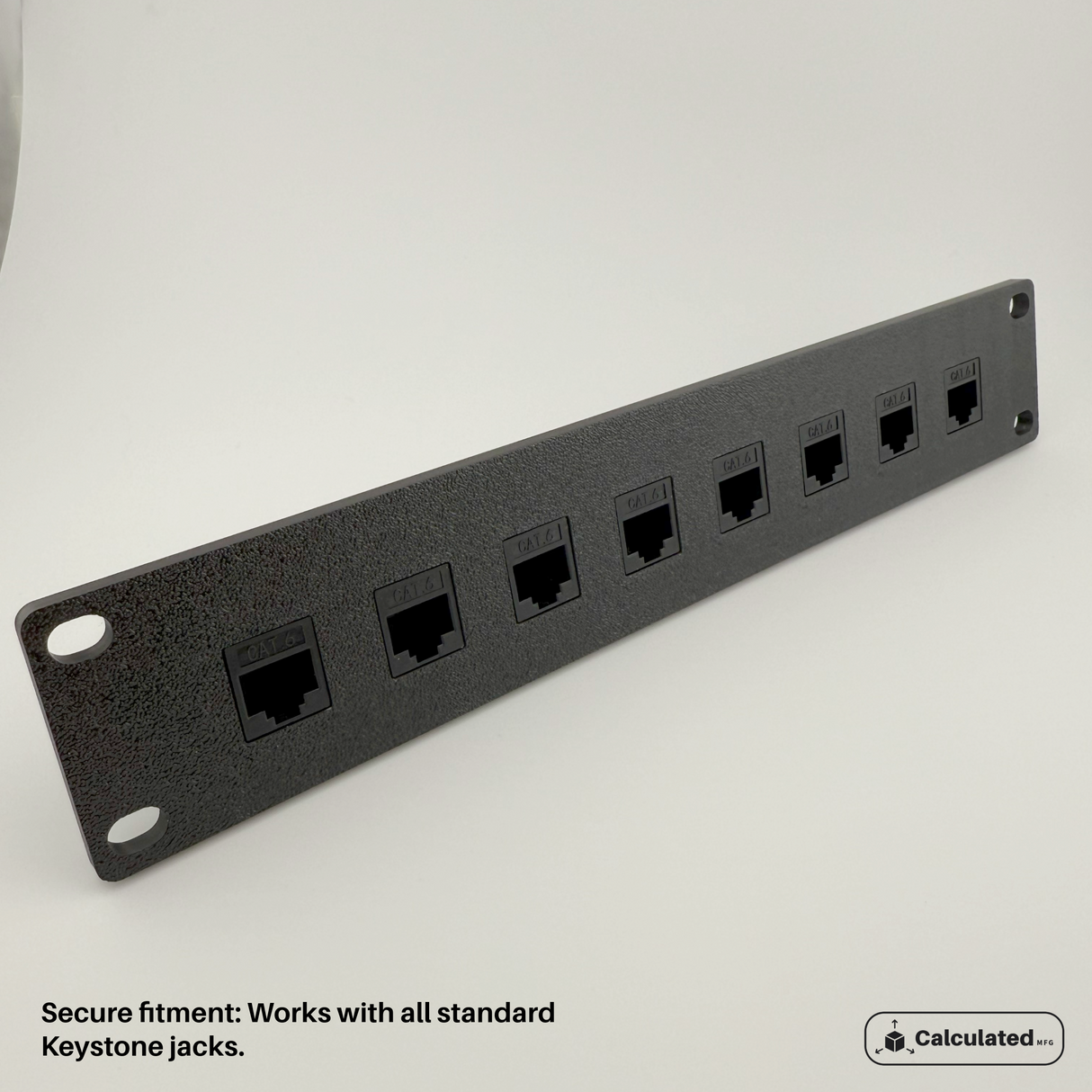 1U 7 or 8-Port Keystone Jack Patch Panel | 10" Server Rack