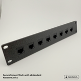 1U 7 or 8-Port Keystone Jack Patch Panel | 10" Server Rack
