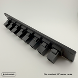 1U 7 or 8-Port Keystone Jack Patch Panel | 10" Server Rack
