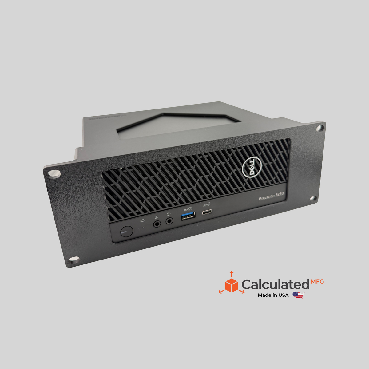 2U 10" / 10-inch Rack Mount for Dell Precision 3260 Compact | Enclosed Mini PC Workstation Mount