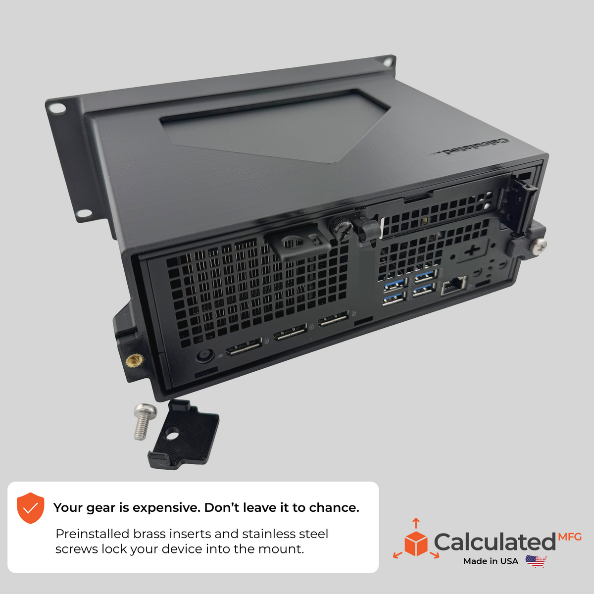 2U 10" / 10-inch Rack Mount for Dell Precision 3260 Compact | Enclosed Mini PC Workstation Mount