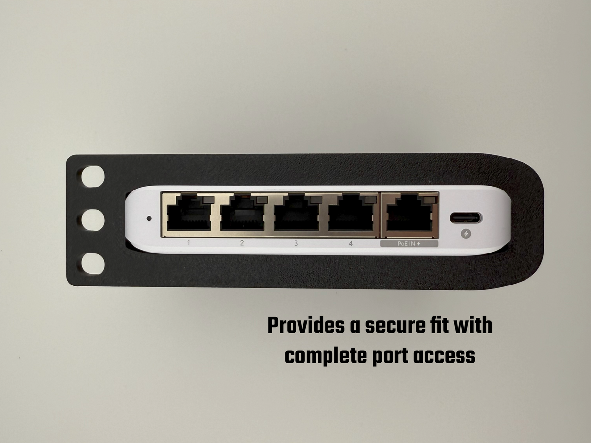 Half Network Rack UniFi Flex Mini 2.5G | Half Rack Mount | 1U Network Switch Holder ...