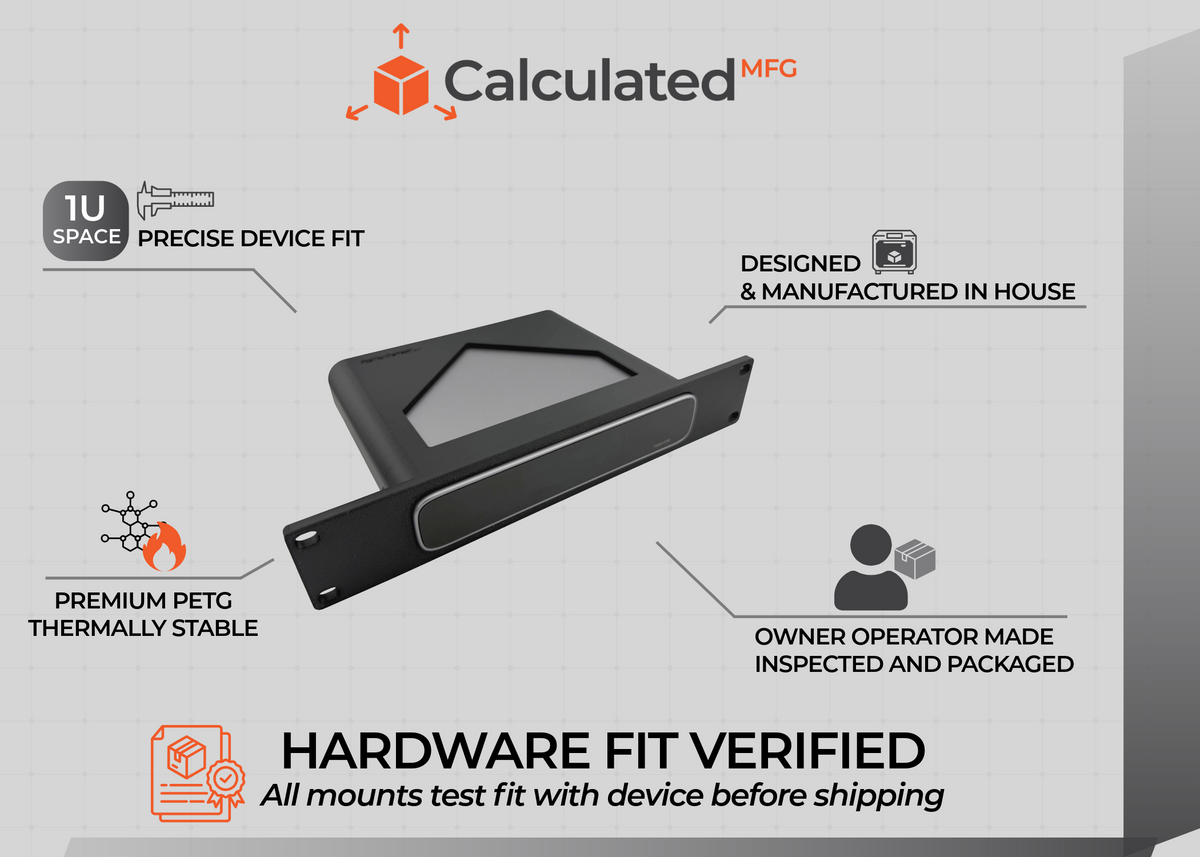 10 inch Rack Mount for Omada Fusion 2.5G Gateway | 1U Bracket | PETG | Optional 10-32 Rack Hardware