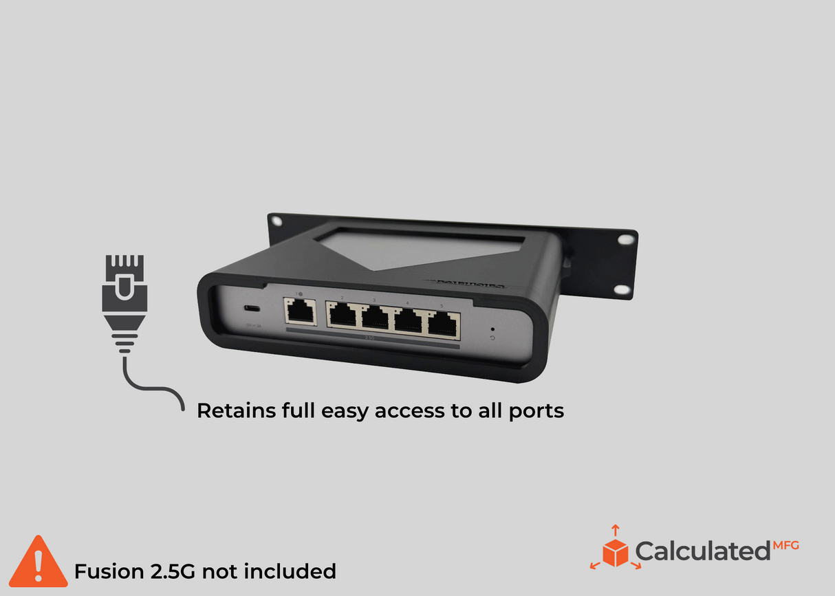 10 inch Rack Mount for Omada Fusion 2.5G Gateway | 1U Bracket | PETG | Optional 10-32 Rack Hardware
