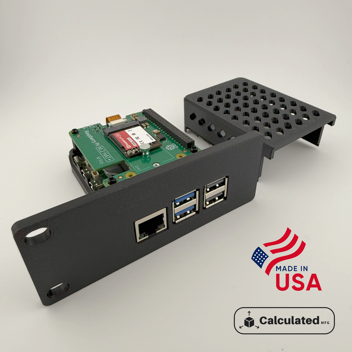 Raspberry Pi 5 Rack Mount Case | Half-Rack 1U Design | Compatible with ...