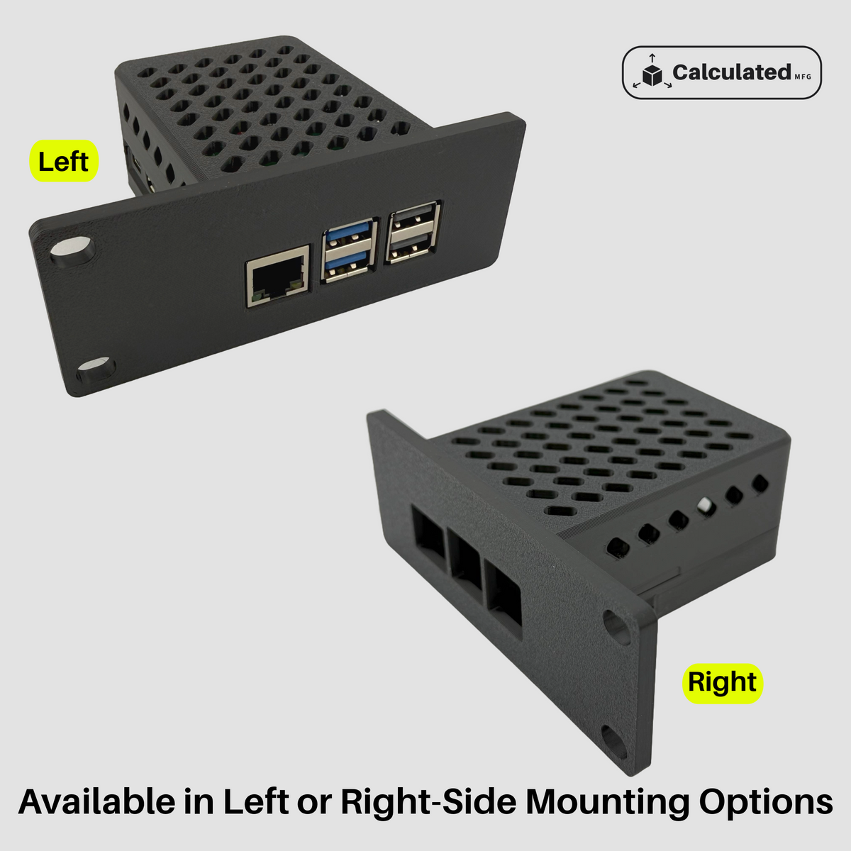 Dual Mount Raspberry Pi Case Raspberry Pi 5 Rack Mount Case | Half-Rack 1U Design | Compatible with ...