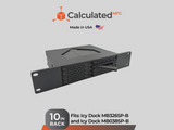 10 inch Rack Mount for ICY Dock MB326SP-B & MB038SP-B | 3D Printed JBOD Enclosure Bracket | PETG | Optional 10-32 Rack Screws