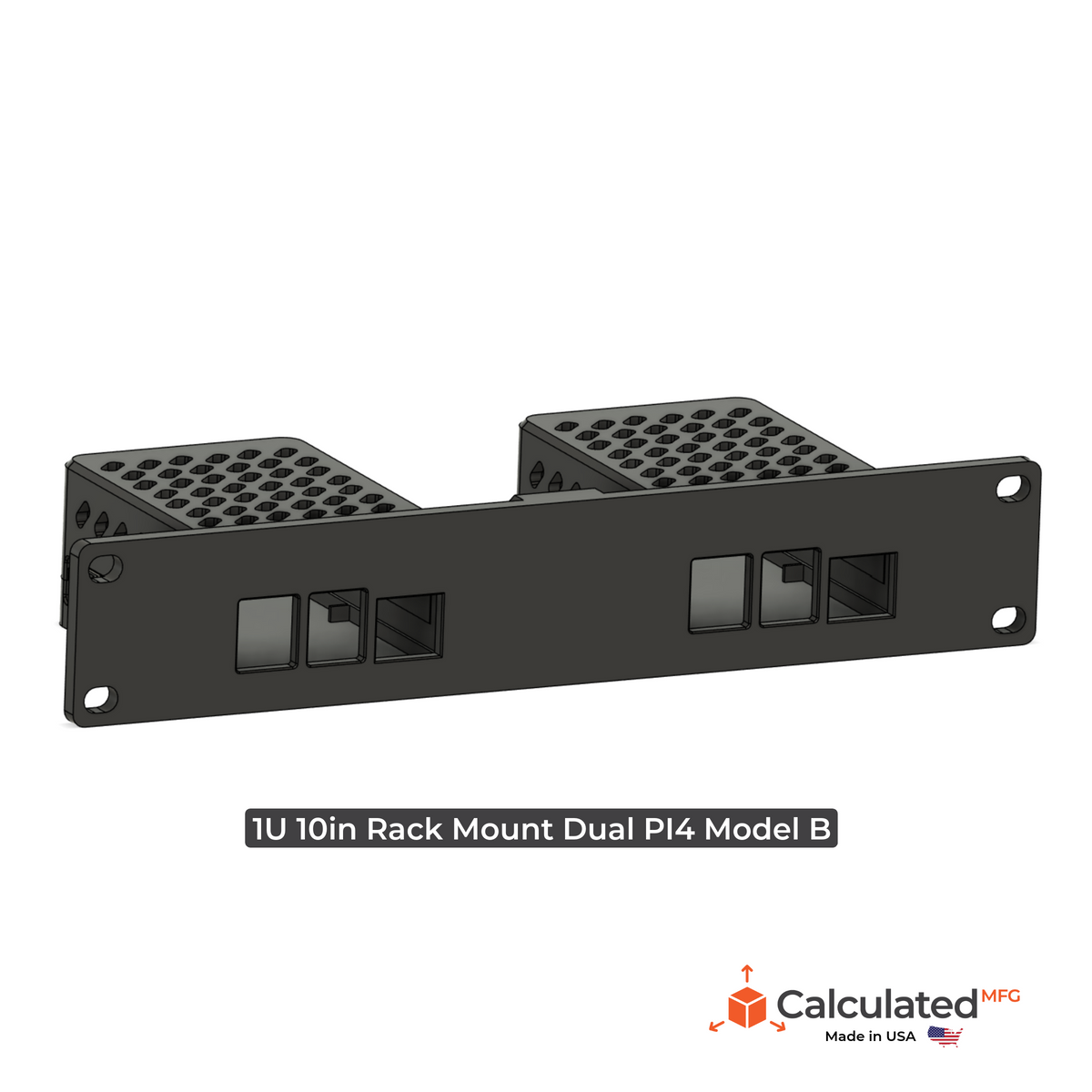 1U 10" / 10-inch Rack Mount for Raspberry Pi 4 Model B | Dual or Single Pi | Keystone Jack Options