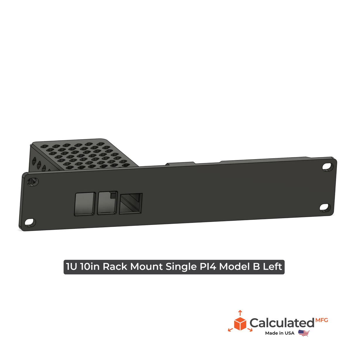 1U 10" / 10-inch Rack Mount for Raspberry Pi 4 Model B | Dual or Single Pi | Keystone Jack Options