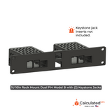 1U 10" / 10-inch Rack Mount for Raspberry Pi 4 Model B | Dual or Single Pi | Keystone Jack Options